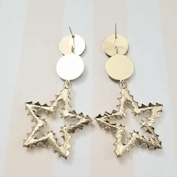 💎NEW💎 SILVER POST STARRY DROP EARRINGS - Picture 6 of 6